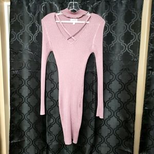 Lavender fitted dress,size large